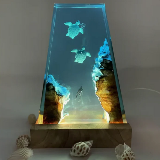 Turtle Resin Lamp