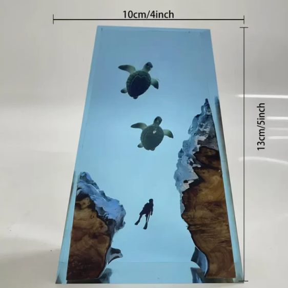Turtle Resin Lamp