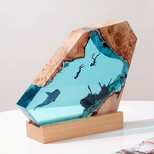 Pirate Ship Resin Lamp